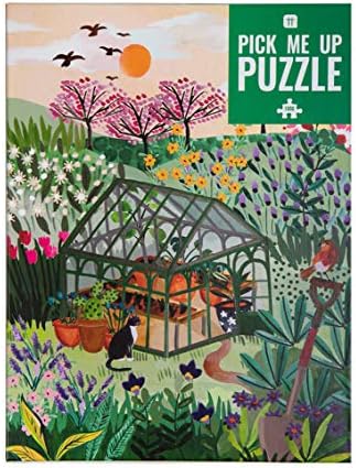 Talking Tables 1000 Piece Garden Jigsaw Puzzle-with Matching Poster & Trivia Sheet | Colourful Illustrated Design, British Flowers, Birthday Present, Gift, Wall Art, PUZZLEGARDEN