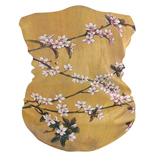Japanese Flower Art Face Mask UV Sun Mask Dust Wind Neck Gaiter Magic Bandana