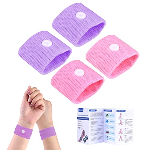 Travel Sickness Bands for Kids 2 Pairs Anti Sickness Wristbands Child Sea Sickness Bands Motion Sickness Bands Nausea Relief Wristbands Sea Bands Kids Nausea Bands for Car Sea Cruise Flying Trip