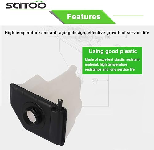 Miniatura 3 de SCITOO El tanque de desbordamiento de refrigerante de la botella del depósito de refrigerante se adapta a 2000-2004 para Volvo S40 2000-2004 para