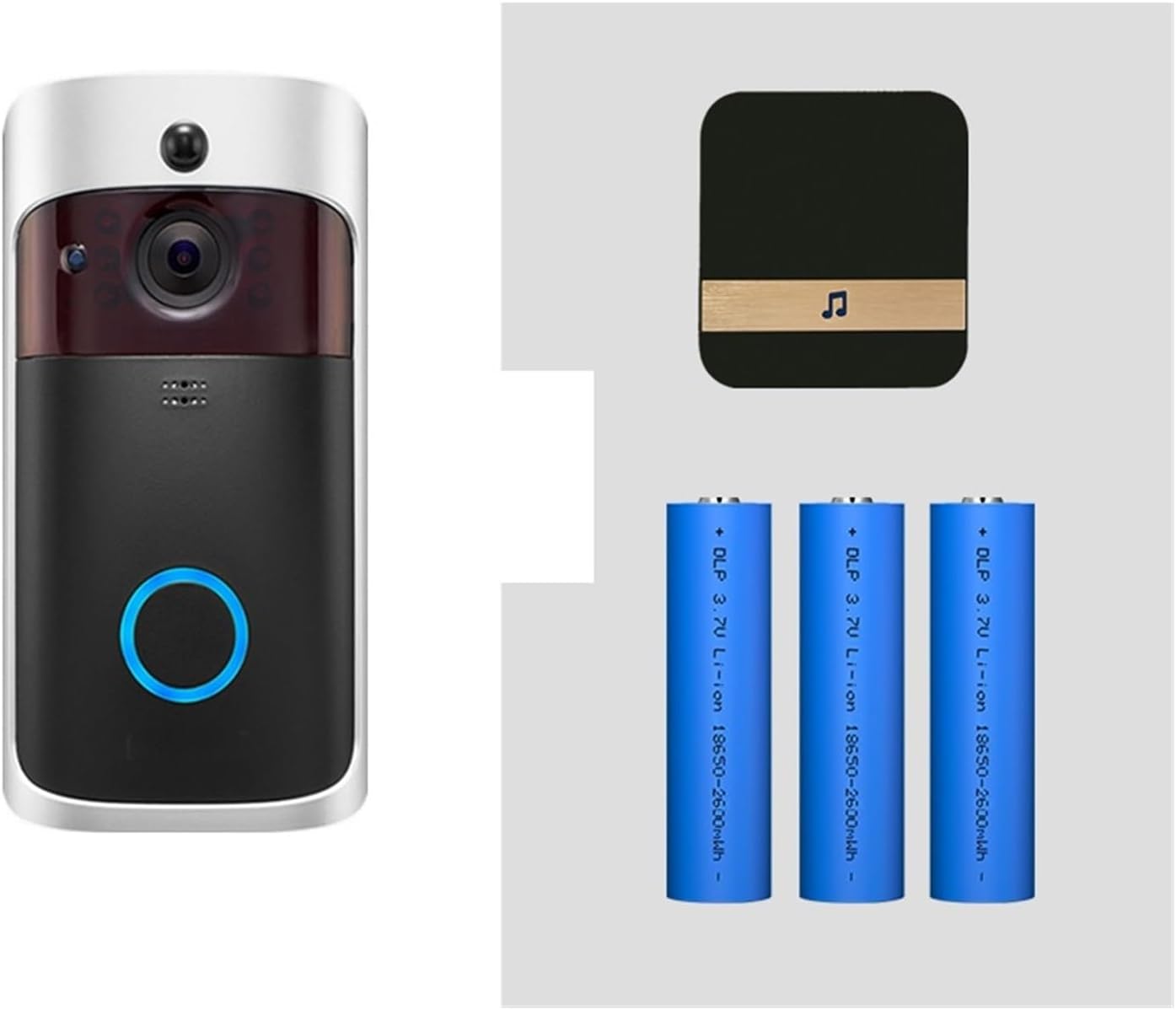 Video Doorbell Digicam HD WiFi Doorbell Wi-fi Operated Movement Detector Audio & Speaker Evening Imaginative and prescient for iOS&Android