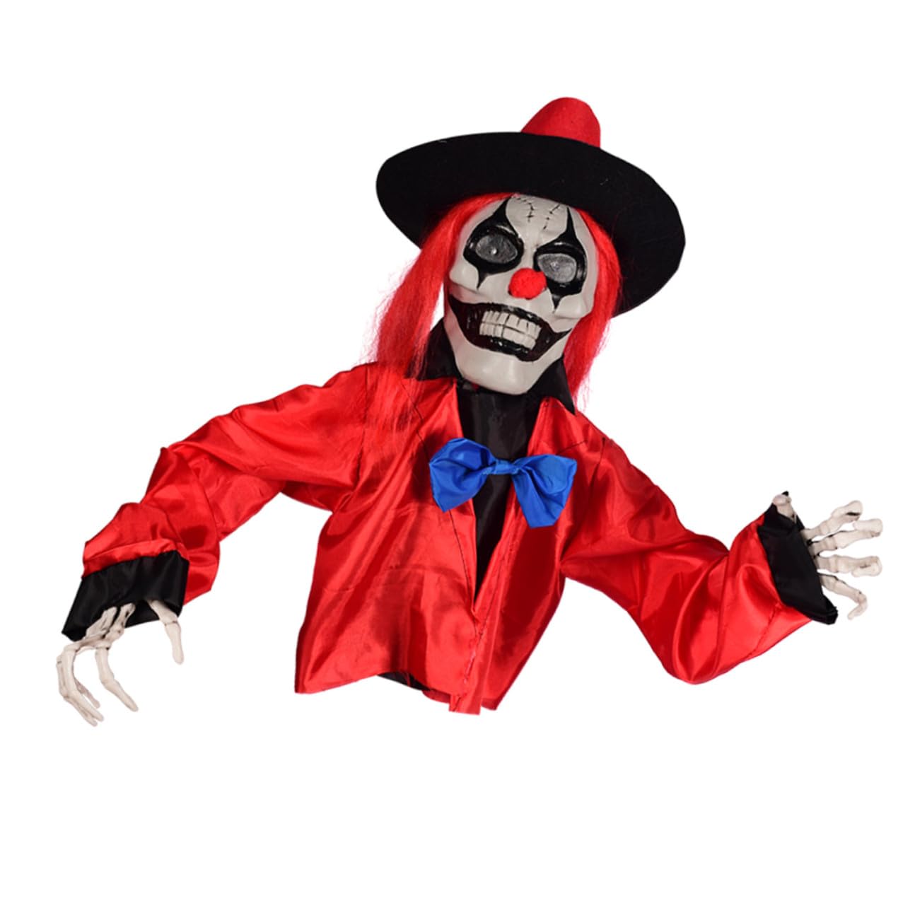Piquet de jardin lumineux Halloween spectre rouge en tissu et plastique pliante TOYANDONA