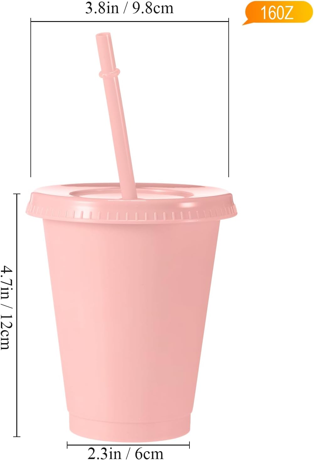 Qinyoung 24 Pcs Plastic Cups with Lids and Straws 16 oz Reusable Rainbow Colored Drinking Cups Set for Adult Iced Coffee Tumblers with Stickers for Summer Party (Morandi Colors)