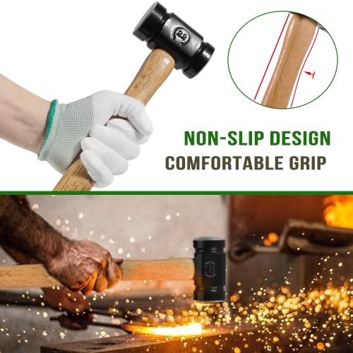 Camoo CU-0883 36Oz Rounding Hammer, Versatile Blacksmith Hammer For Blacksmithing Handmade Horseshoer Making Knife Blacksmith Forge Tools thumb #2