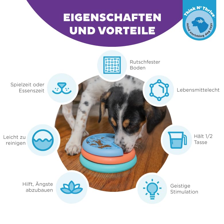 Outward Hound Nina Ottosson by Puppy Lickin' Layers Interaktives Hundepuzzle Langsamfresser für Welpen, Level 2 Intermediate Hundespielzeug, Mehrfarbig