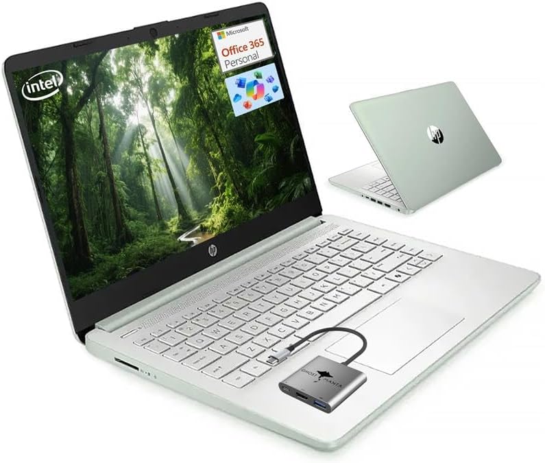 HP 14 student laptop with 4-core processor