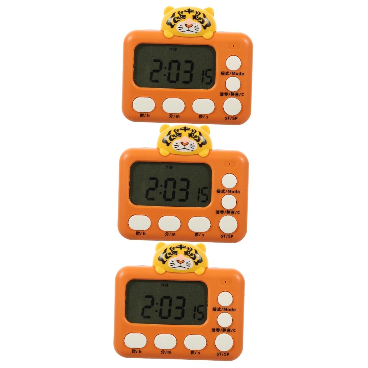 BESTonZON 3st Wecker Timer Ziffern-zeitschaltuhr Uhren Bad Mechanische Countdown-Uhr Küchen- Und Esszimmerstühle Digitale Countdown-Uhr Backzeit Verschieden Plastik Uhrwerk Student