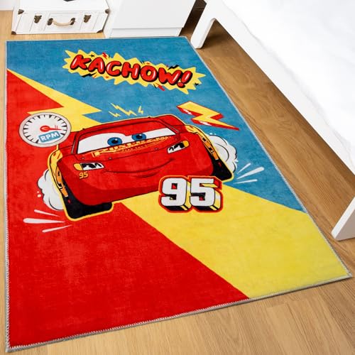 Disney Tapis Home pour Enfants - Tapis de Jeu sous Licence Officielle pour Chambre d'enfant, Salle de Jeux - Tapis antidérapant et Lavable en Machine Cars 80...