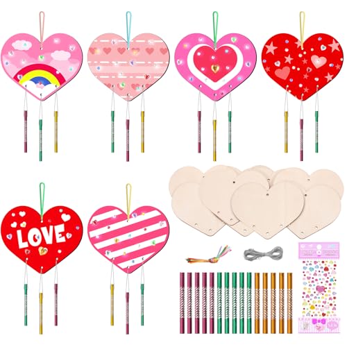 Nourdom 12 Heart Wind Chime Craft Set
