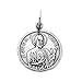 Medalla plata ley 925m oxidada San Judas Tadeo 17mm. circular [AB0545]