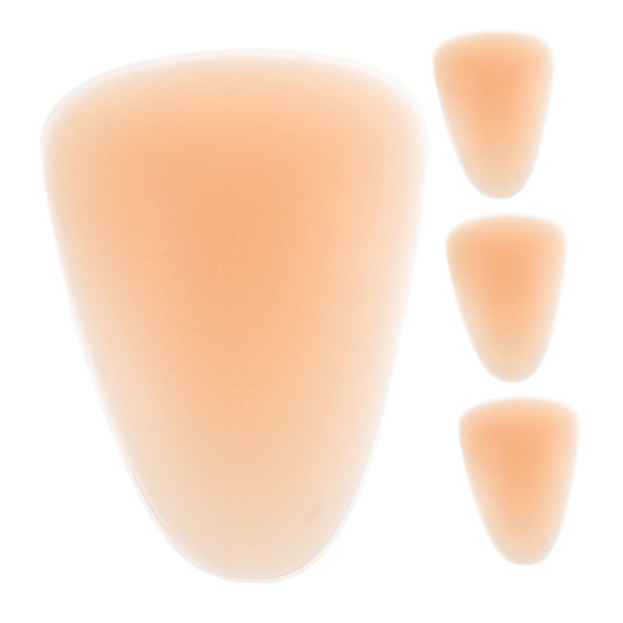 Healeved Ginocchiere in Silicone 4 Pezzi Beige M, Protezione Ginocchio per Pattinaggio su Ghiaccio e Skateboard, Equipaggiamento Protettivo Imbottitura Spessa e Adesivo Ergonomico per Uso
