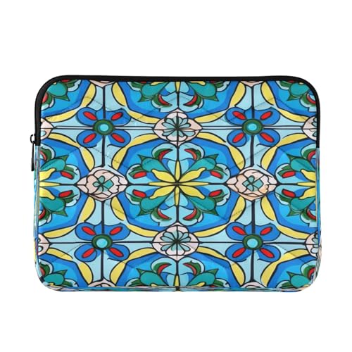 Funda para portátil de 13-14 pulgadas con diseño Talavera miniatura 1