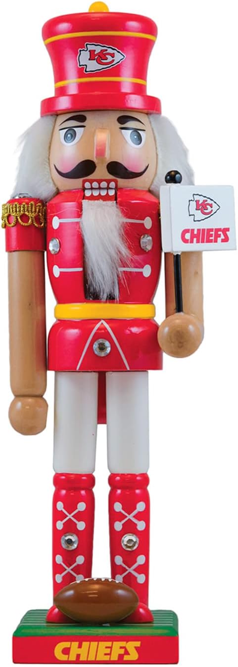 MasterPieces Game Day - NFL Kansas City Chiefs - Team Painted Wood Nutcracker