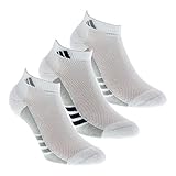 adidas Women's Superlite Low Cut Socks (Pack of 3), White/Light Onix - White/Black/Light Onix - White/Light Onix, One Size