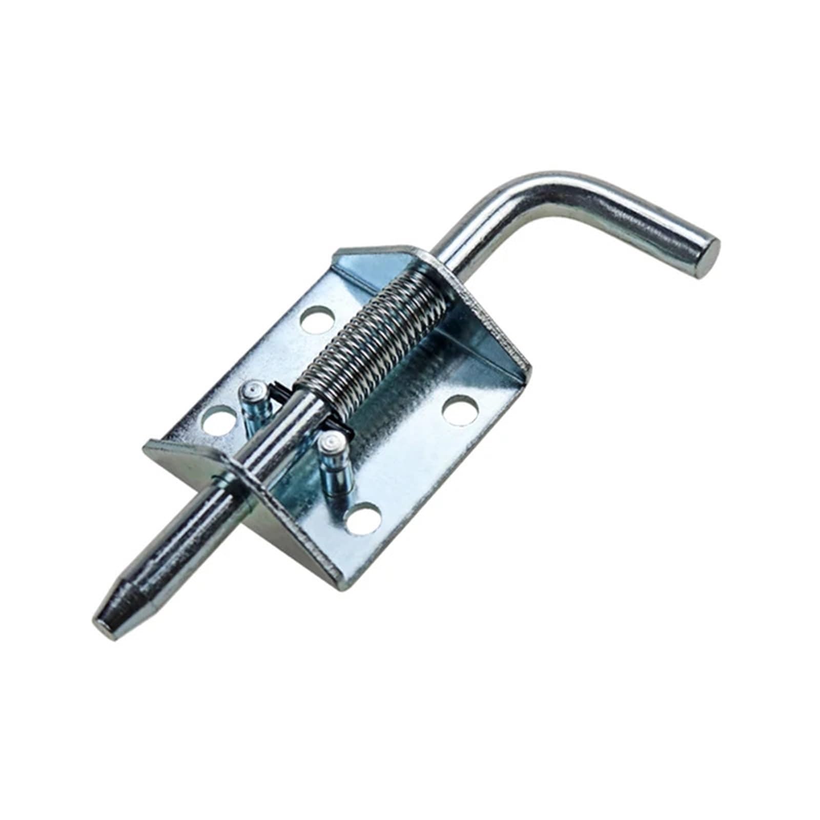 Spring Latch 10Pcs Iron Hinge Chain with Spring L-Shaped Telescopic Bolt Hinge Machinery Equipment Box Cabinet Door Hinge