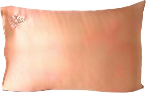 Queen Bee Silk - Funda de almohada de seda para cabello y piel - Alta calidad 6A, 100% seda de morera real, 22 Momme Charmeuse (ambos lados), sin