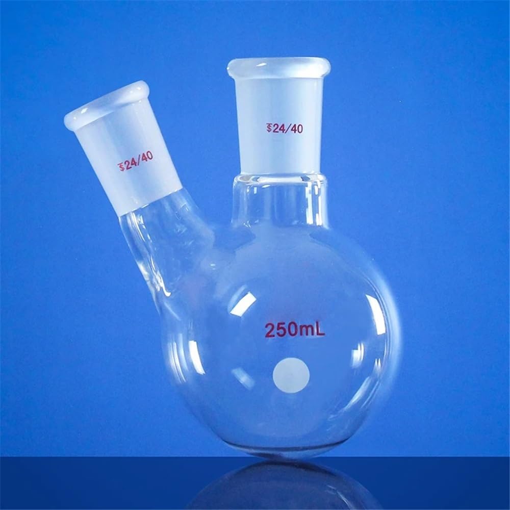 LH-09 Schräger Zweihalskolben aus Borosilikatglas, Fassungsvermögen 500 ml/1000 ml(LH-092919)
