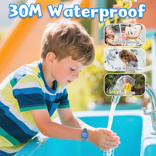 Image of Edillas Kids Watches Digital Girls Boys, 7 Colors Light Wrist Watch for Child Waterproof Sport Outdoor Multifunctional Wristwatches with Stopwatch /Alarm for Ages 4-15