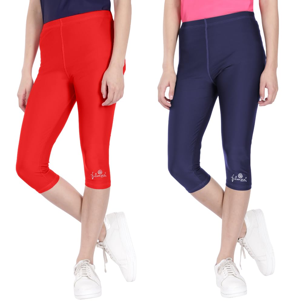 Originals Swimming Costume Lycra Capri Leggin Tights for Women Wear (L to 7XL)-image-30