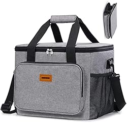 BDLMWH クーラーボックス 大容量 30L 3層断熱 保冷 保温 折り畳み収納可能 軽量 ソフト 手提げと肩掛け両用 お弁当収納バッグ 保冷バック ピクニック/運動会/通勤/キャンプ/お花見/BBQ/レジャー/花火等