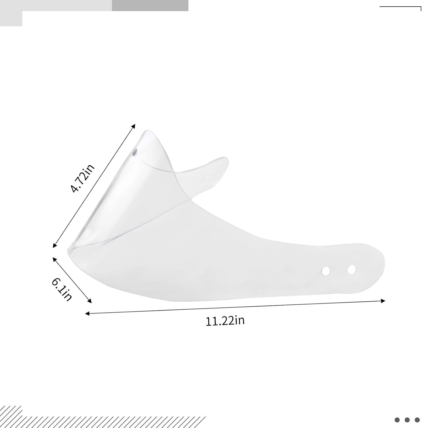 Goalie Neck Guard for Ice Hockey, Transparent Pc Protective Collar with Adjustable Straps, 11.2 X 6.1 X 4.7 Inches Gear for Training & Match