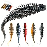 Bombrooster Soft Plastic Worms Swimbait Bass Fishing Lures 4.75” 20pcs