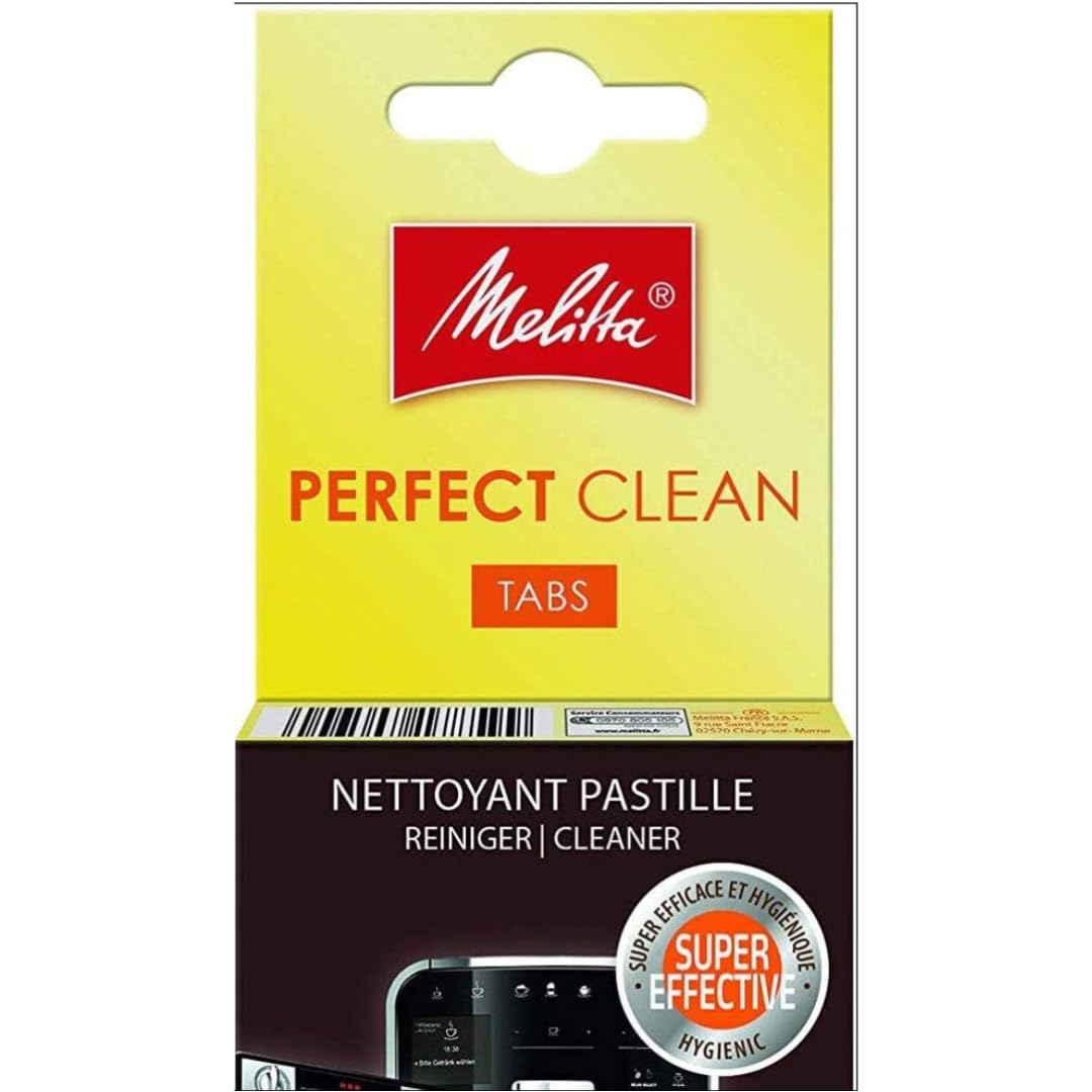 Reinigungsset mit 2 x Reinigungstabletten Perfect Clean für Melitta Espresso- und Kaffeevollautomaten.