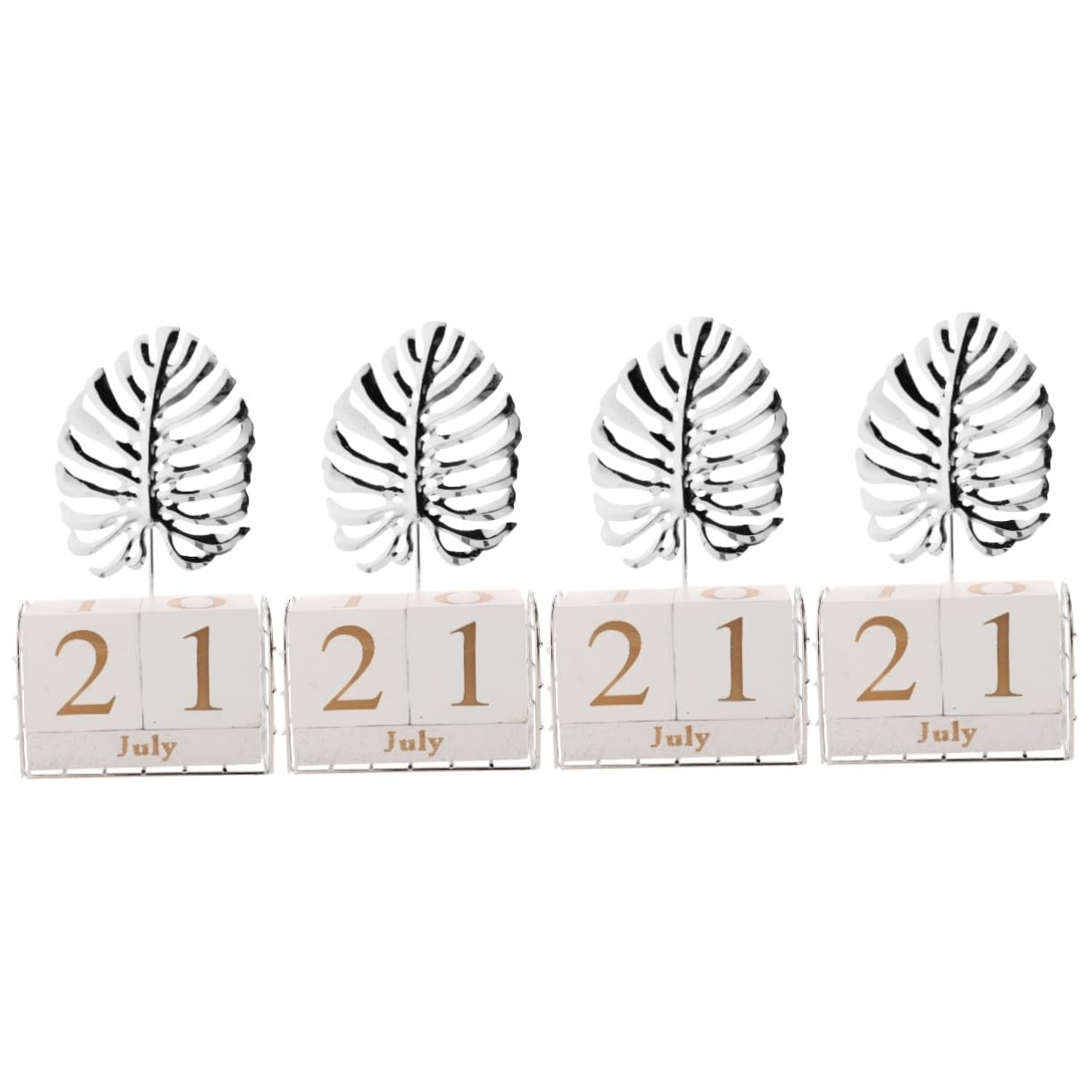 VILLCASE 4stücke Holzkalender Massivem Kreativer Tischkalender Für Schreibtisch Und Büro Manuell Verstellbarer Blockkalender Für Design Für Wohnräume Und