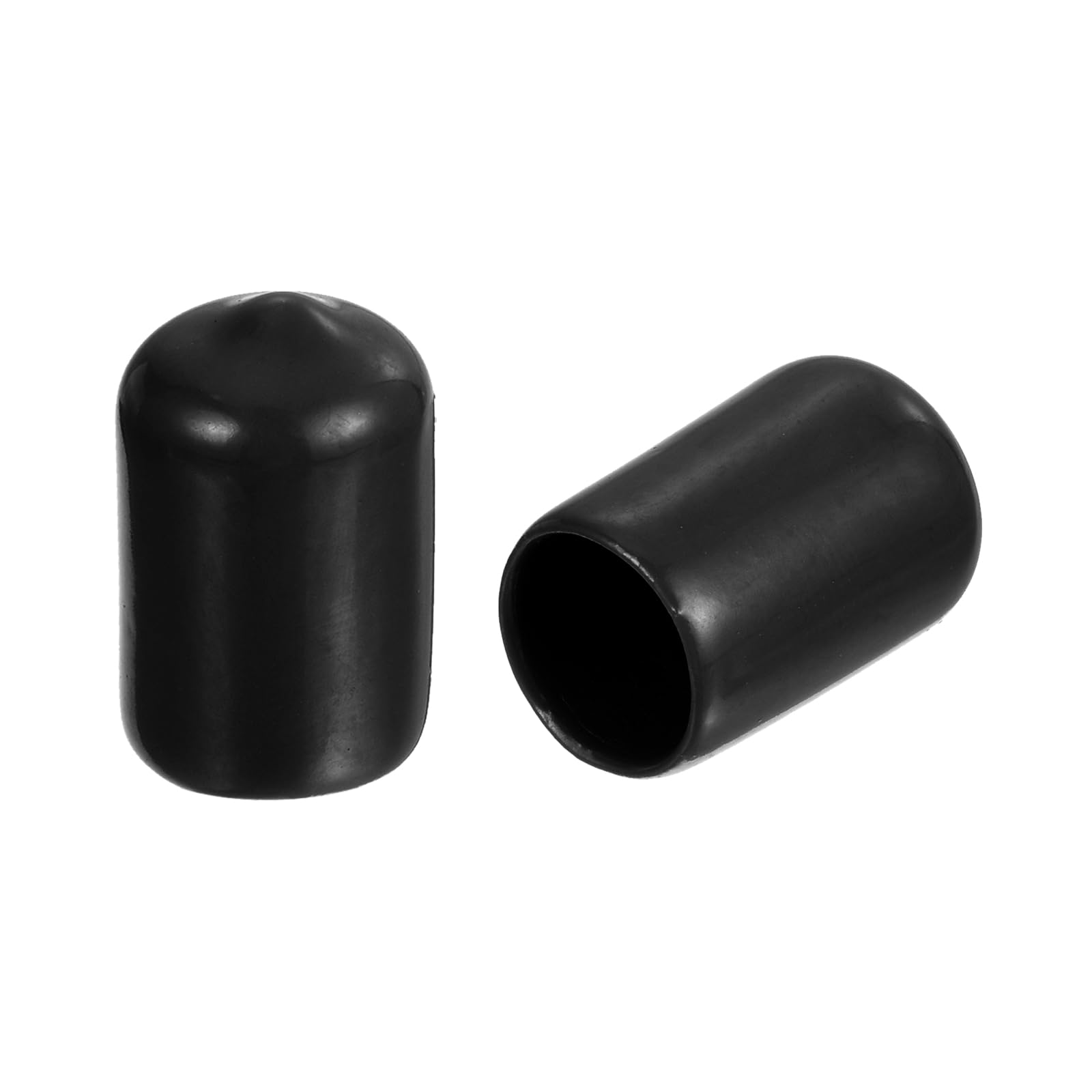 Protectores de rosca de vinilo negro uxcell: 50 tapas de goma de 13,5 mm