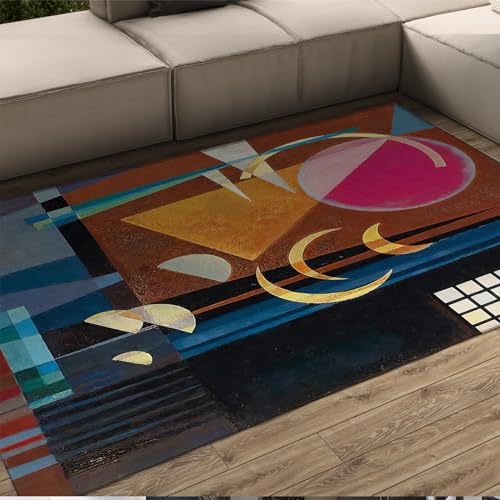 Tapis Kandinsky 60x180cm abstrait et moderne pour decoration de chambre