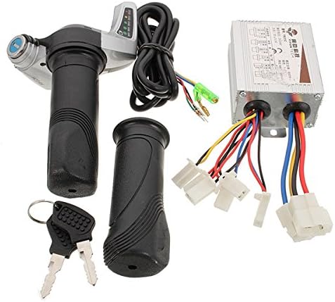 Winnerbe 24V 500W Motorcycle Brush Speed Controller & Scooter Throttle Twist Grips