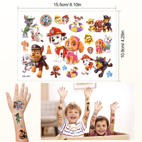 8 Fogli Tatuaggi Temporanei per Bambini, Ragazze