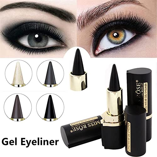 Mysense Black Gel Eye Liner Sticks Smooth Matte Black Eye-liner Pencil Tattoo Eyeliner Pen Makeup Eye-liners for Women(Black) - Image 7