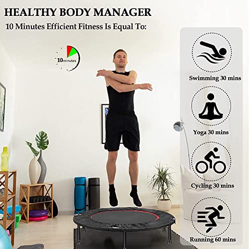 Trampoline, Portable Fitnes Foldable Trampoline In-Home Mini Rebounder, Exercise Trampoline For Kid/Adults, 40" Max Load 330Lbs #TOP2