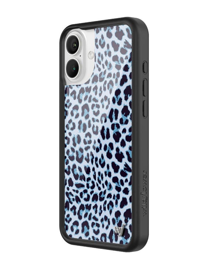 Image of Wildflower Cases - iPhone 16 Pro Compatible - Blue Meow | Impact-Certified 6.5 ft Drop Protection Case, Raised Protective Bumper, Cute Aesthetic Design, Women-Owned Small Business