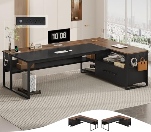 UPOSOJA 71 inch L-Shaped Executive Desk