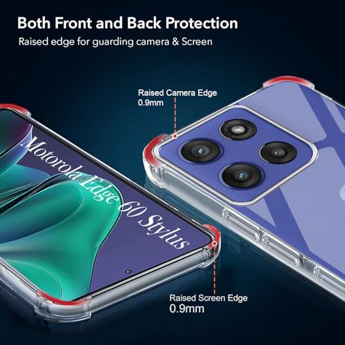 Image of Jkobi Shockproof Crystal-Clear Back Cover for Motorola Moto Edge 60 Stylus (Anti Yellow Case | Drop & Camera Protection | Hard Polycarbonate)