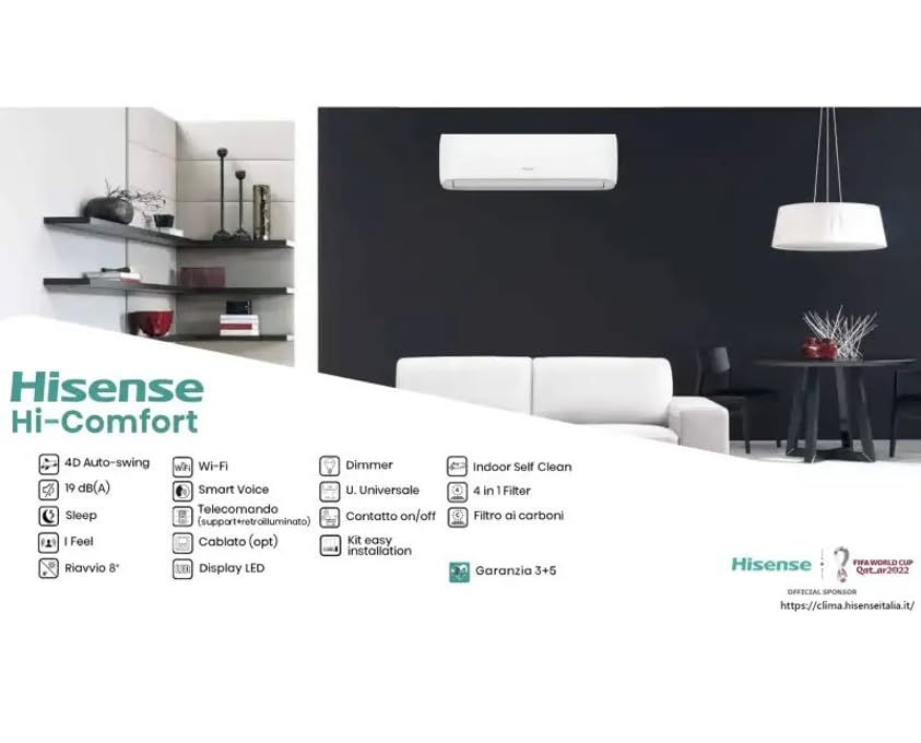 Climatizzatore Inverter Hisense Hi Comfort Wi-fi Trial Split 9000+9000+9000 Btu 3AMW52U4RJC R-32 A++