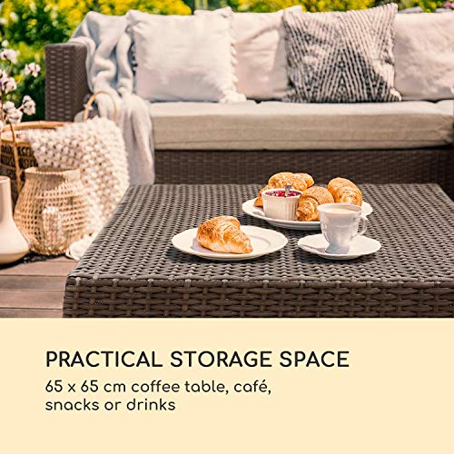 blumfeldt Theia Lounge Set Gartenliege - Eckgarnitur, 2-teilige Sitzgruppe: Eckcouch & Hocker, 10 cm Sitzpolster, 5… – Bild 5
