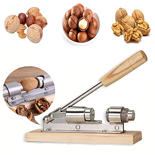 LINKLKBOY Schiaccianoci,schiaccianoci Gigante,schiaccianoci in Legno,Strumento per Noci Nut Sheller Tool con Manico in Antiscivolo schiaccianoci in Metallo, per Noce, Pecan, mandorle, pistacchi