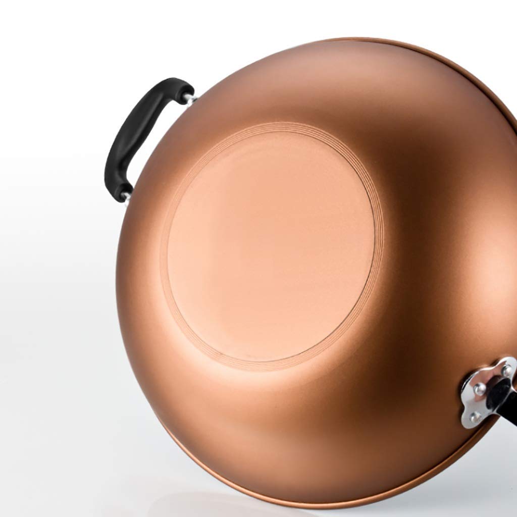 Wok für Induktion Schmiedeeiserner Wokherd speziell für Antihaft-Pfanne Induktionsherd Pfannenwender Herde anwendbar 30 / 32cm,34cm