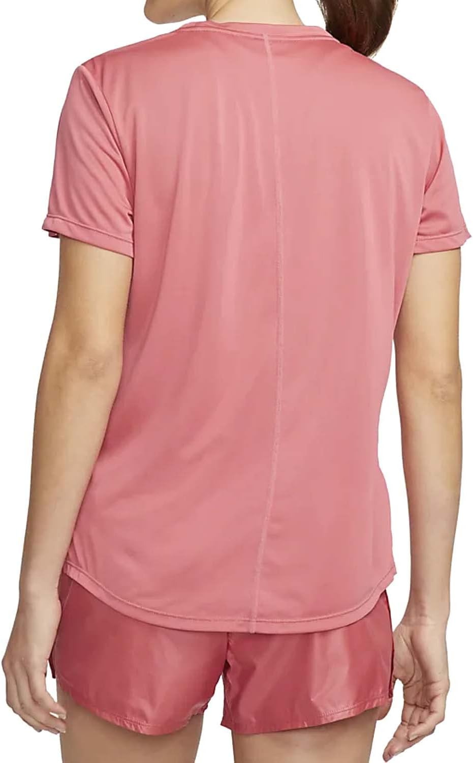 Nike Dri-fit Swoosh Run Short-Sleeve Running Womens Top Size - Medium Archaeo Pink/White