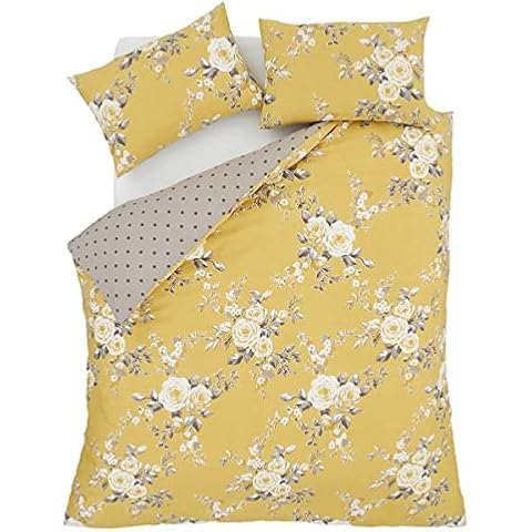 Catherine Lansfield Canterbury Duvet Set Ochre Cover