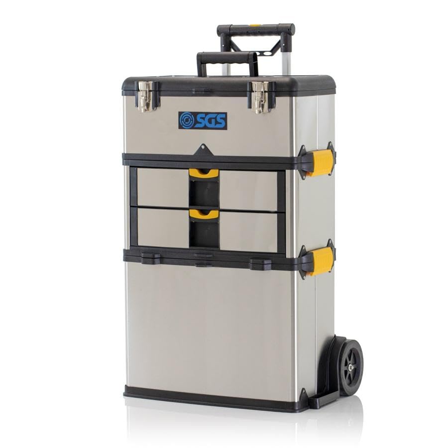 SGS STC500C Stainless Mobile Stackable 3-in-1 Tool Box
