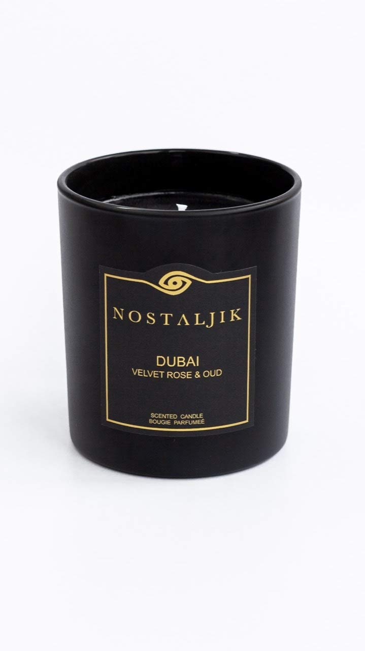 Nostaljik Candles Nostaljik Scented Candles Natural Soy Wax 220G (Dubai - Velvet Rose & Oud 220G)