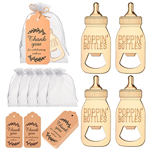 Image of 50 Pieces Baby Bottle Openers Cute Poppin Bottle Openers Baby Shower Party Return Gifts for Guests Wedding Party Souvenirs Kids Birthday Party Decorations