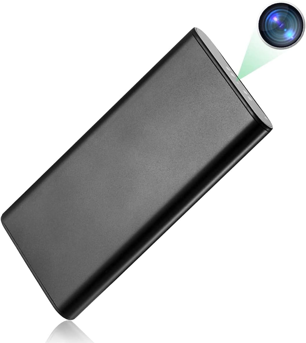 WiFi Hidden Camera Power Bank 10000mAh, 10 Feet Night Vision Distance,HD 1080P Nanny Cam Portable Charger,Remotely View Real-time Monitoring No Audio