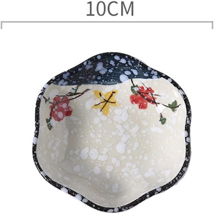 Ceramic Snow Glazed Plum Blossom Dish Tableware Household Sauce Seasoning Snack