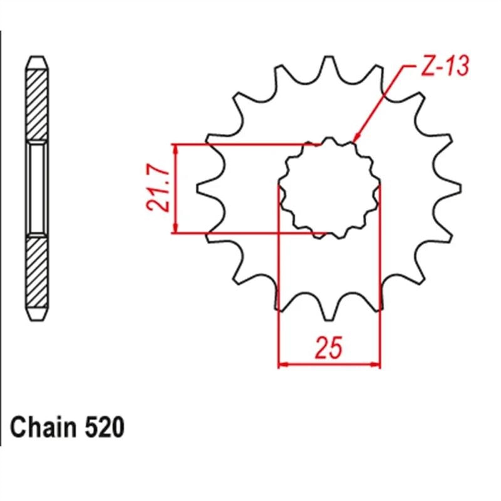 Pièce de pignon Pignon De Moto Avant Et Arrière CNC 520, 15T 46T, pour Kawasaki en 650 EN650 EFH/EJF/EKF pour Vulcan-s Cafe ABS 2015-2019 2018 2017 2016(15T)