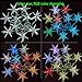 Leejec Moravian Star Light, RGB Color Changing, Plug in LED String Fairy Lights, 10 Silver Stars, Christmas Decorations for Home Windows and Christmas Tree, Wedding Party Décor